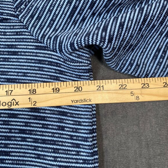 St. Johns Bay Womens Petite PM Striped Quarter Snap Mock Neck Pullover - Picture 9 of 9